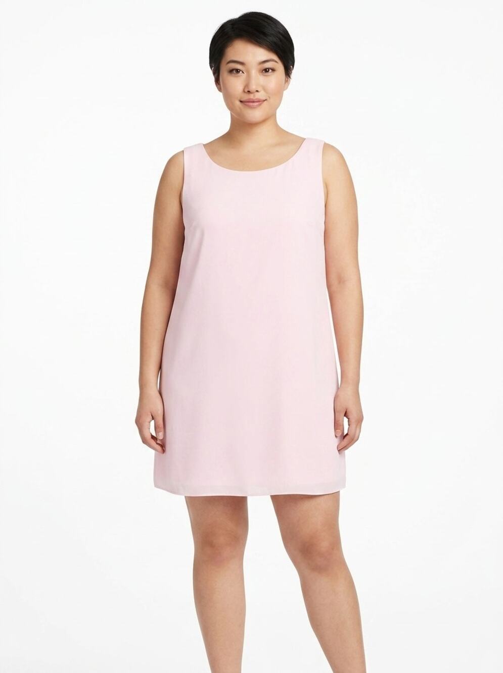 NWT Lanting Bride Scoop Neck Mini Chiffon Lined Dress Women Plus Size 20W